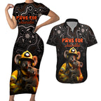 personalised-paws-for-australia-couples-matching-short-sleeve-bodycon-dress-and-hawaiian-shirt-bushfire-awareness-indigenous-aboriginal