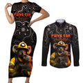 personalised-paws-for-australia-couples-matching-short-sleeve-bodycon-dress-and-long-sleeve-button-shirt-bushfire-awareness-indigenous-aboriginal