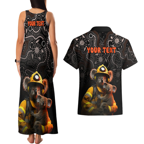 personalised-paws-for-australia-couples-matching-tank-maxi-dress-and-hawaiian-shirt-bushfire-awareness-indigenous-aboriginal