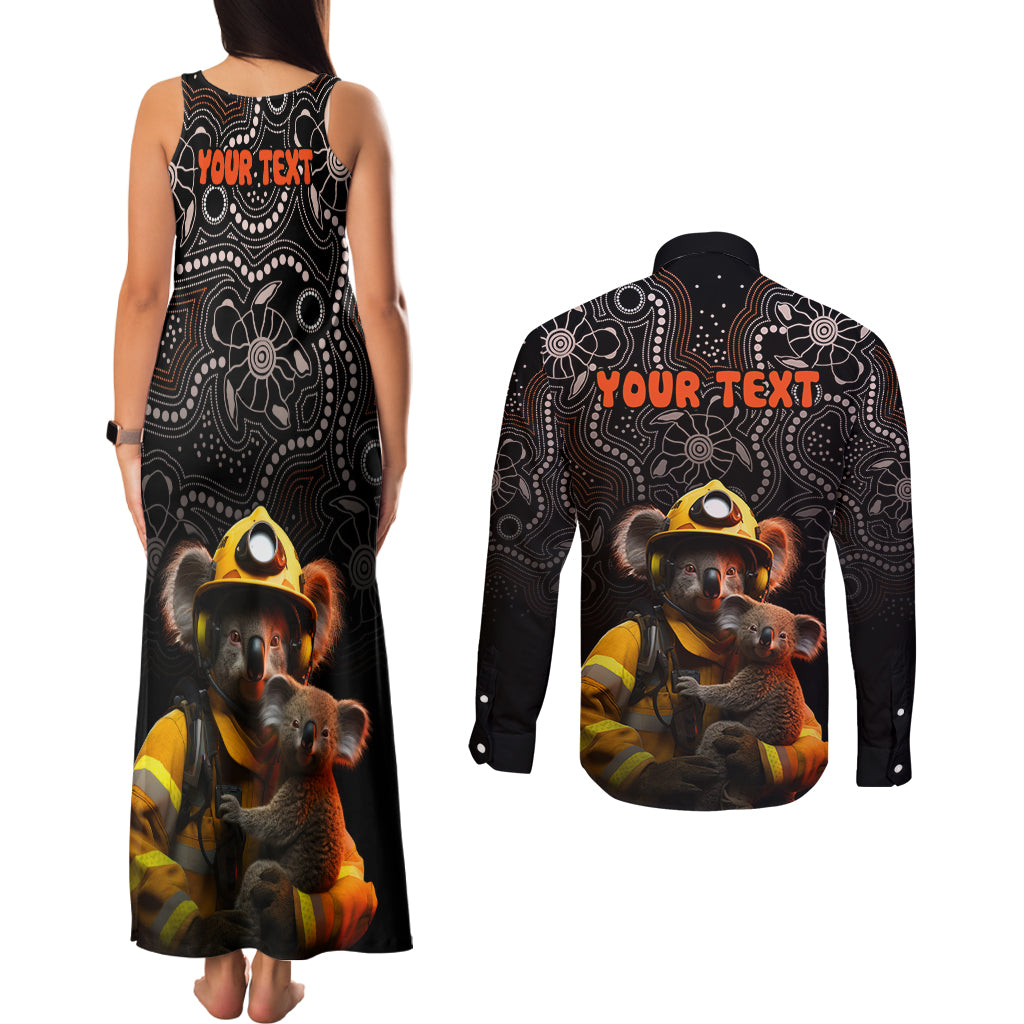 personalised-paws-for-australia-couples-matching-tank-maxi-dress-and-long-sleeve-button-shirt-bushfire-awareness-indigenous-aboriginal