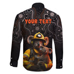 personalised-paws-for-australia-family-matching-long-sleeve-bodycon-dress-and-hawaiian-shirt-bushfire-awareness-indigenous-aboriginal