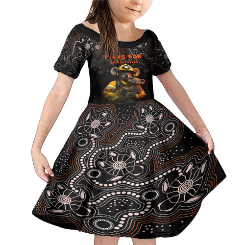personalised-paws-for-australia-family-matching-mermaid-dress-and-hawaiian-shirt-bushfire-awareness-indigenous-aboriginal