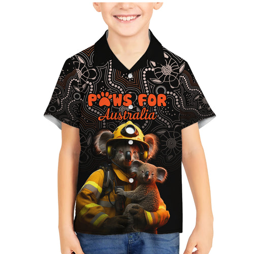personalised-paws-for-australia-family-matching-mermaid-dress-and-hawaiian-shirt-bushfire-awareness-indigenous-aboriginal
