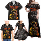 personalised-paws-for-australia-family-matching-off-shoulder-maxi-dress-and-hawaiian-shirt-bushfire-awareness-indigenous-aboriginal