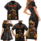 personalised-paws-for-australia-family-matching-short-sleeve-bodycon-dress-and-hawaiian-shirt-bushfire-awareness-indigenous-aboriginal