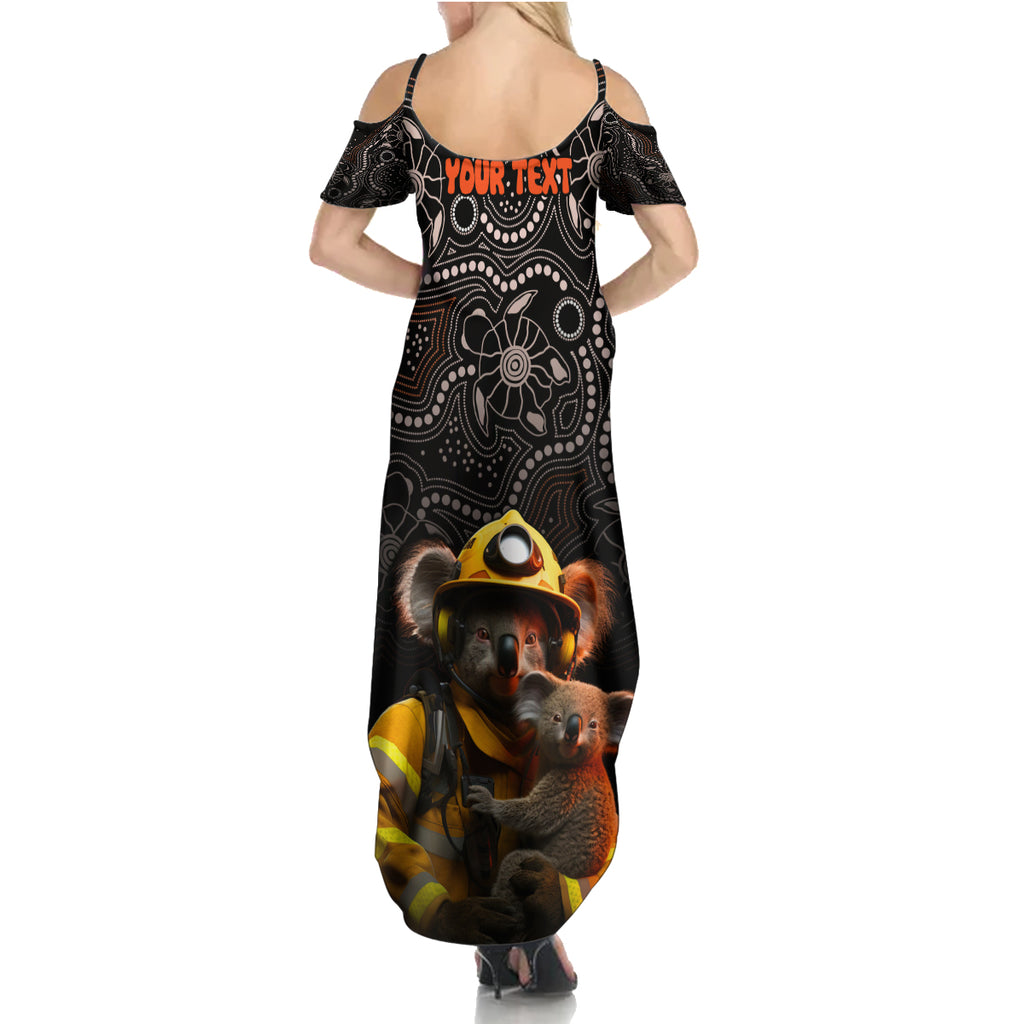 personalised-paws-for-australia-family-matching-summer-maxi-dress-and-hawaiian-shirt-bushfire-awareness-indigenous-aboriginal