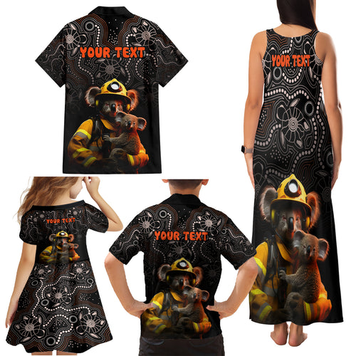 personalised-paws-for-australia-family-matching-tank-maxi-dress-and-hawaiian-shirt-bushfire-awareness-indigenous-aboriginal