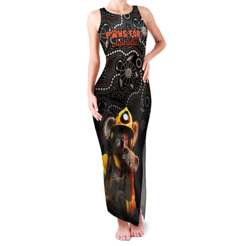 personalised-paws-for-australia-family-matching-tank-maxi-dress-and-hawaiian-shirt-bushfire-awareness-indigenous-aboriginal