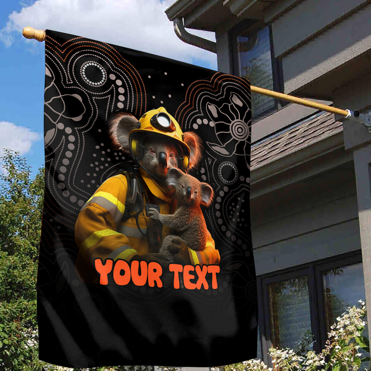 personalised-paws-for-australia-garden-flag-bushfire-awareness-indigenous-aboriginal
