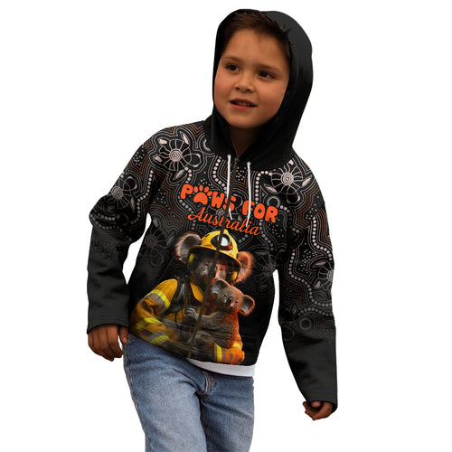 personalised-paws-for-australia-kid-hoodie-bushfire-awareness-indigenous-aboriginal