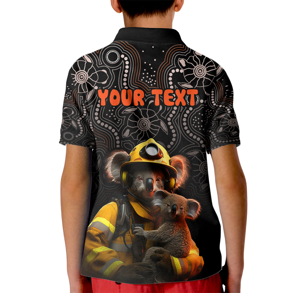 personalised-paws-for-australia-kid-polo-shirt-bushfire-awareness-indigenous-aboriginal