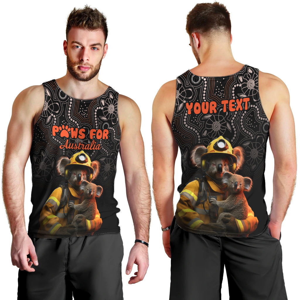 personalised-paws-for-australia-men-tank-top-bushfire-awareness-indigenous-aboriginal