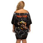personalised-paws-for-australia-off-shoulder-short-dress-bushfire-awareness-indigenous-aboriginal