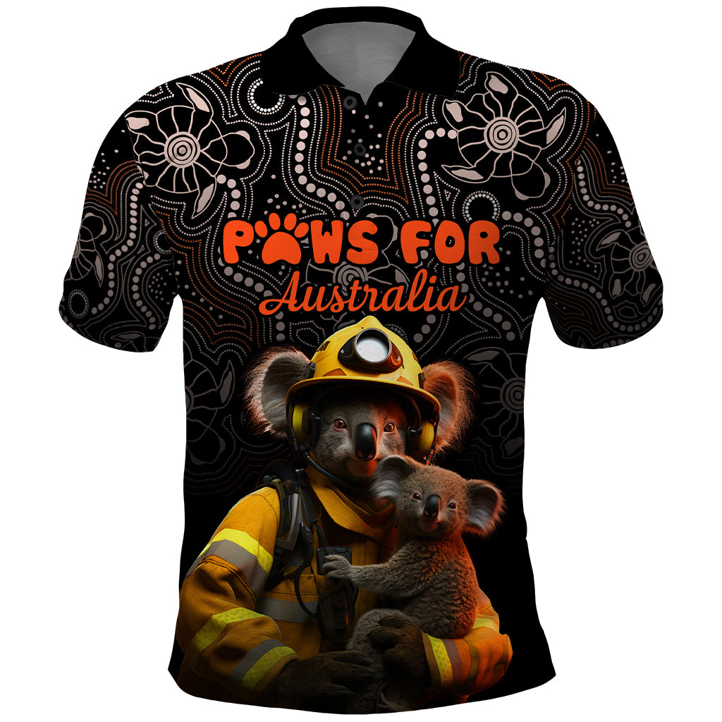personalised-paws-for-australia-polo-shirt-bushfire-awareness-indigenous-aboriginal