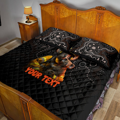 personalised-paws-for-australia-quilt-bed-set-bushfire-awareness-indigenous-aboriginal