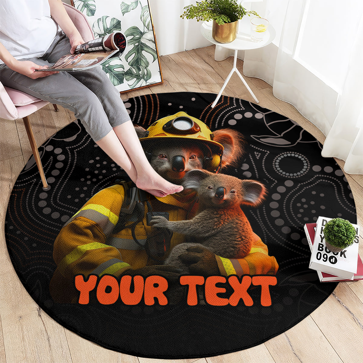 personalised-paws-for-australia-round-carpet-bushfire-awareness-indigenous-aboriginal