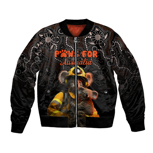 personalised-paws-for-australia-sleeve-zip-bomber-jacket-bushfire-awareness-indigenous-aboriginal