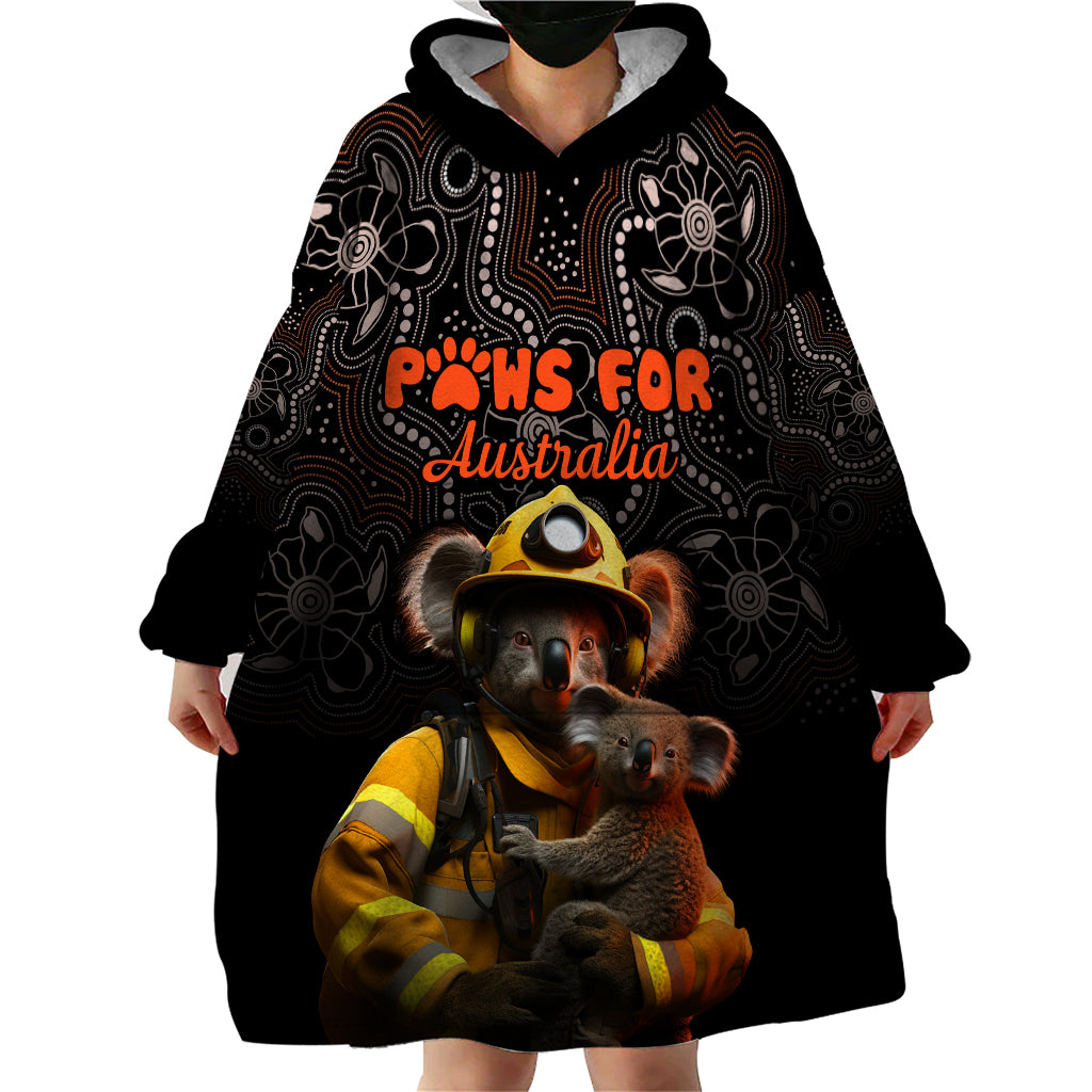 personalised-paws-for-australia-wearable-blanket-hoodie-bushfire-awareness-indigenous-aboriginal