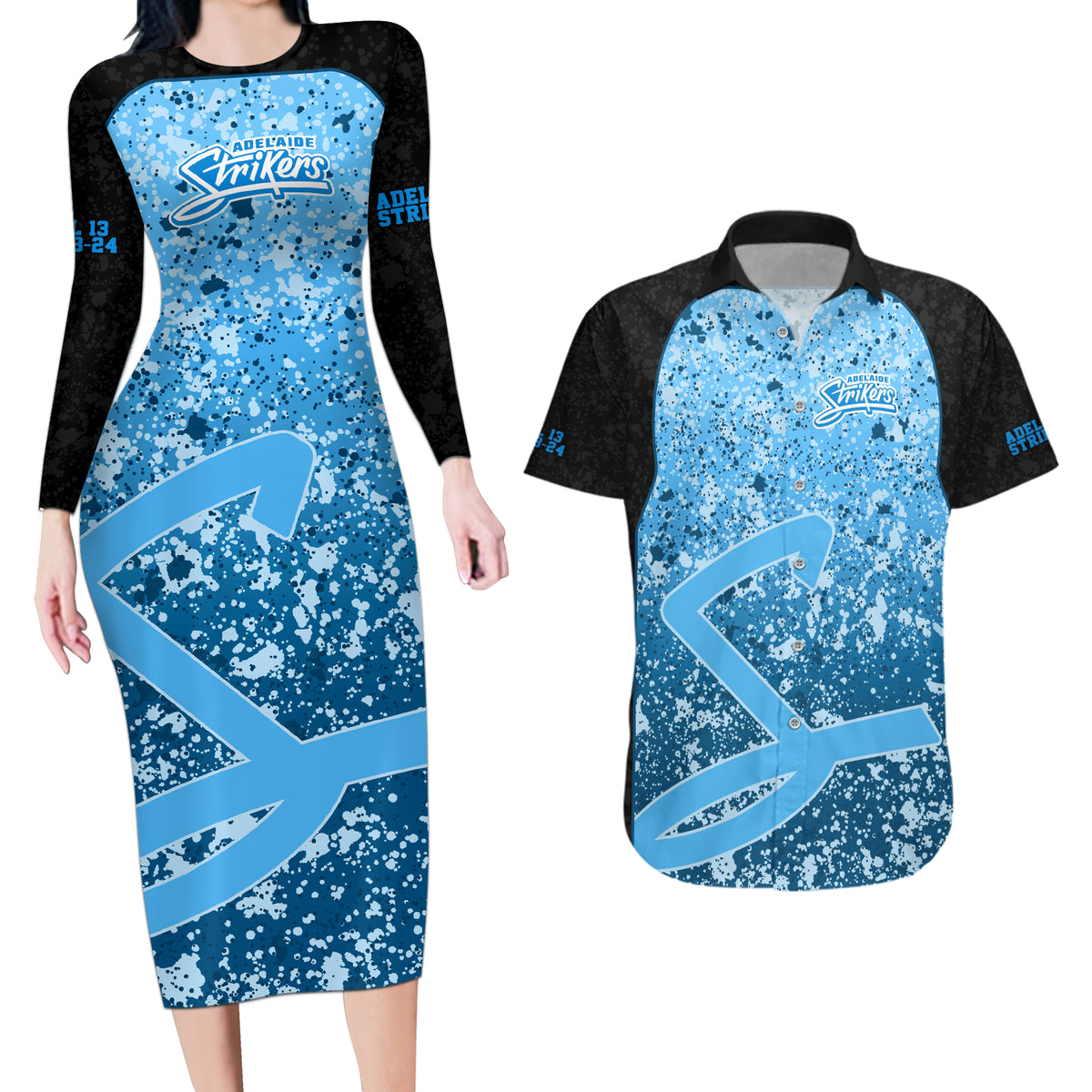 adelaide-strikers-custom-couples-matching-long-sleeve-bodycon-dress-and-hawaiian-shirt-bbl-cricket-team-2024