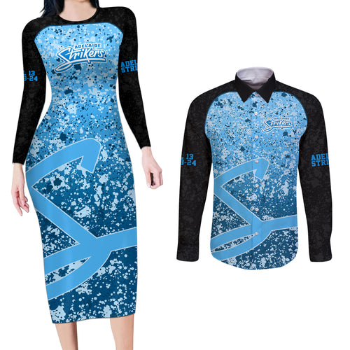 adelaide-strikers-custom-couples-matching-long-sleeve-bodycon-dress-and-long-sleeve-button-shirt-bbl-cricket-team-2024
