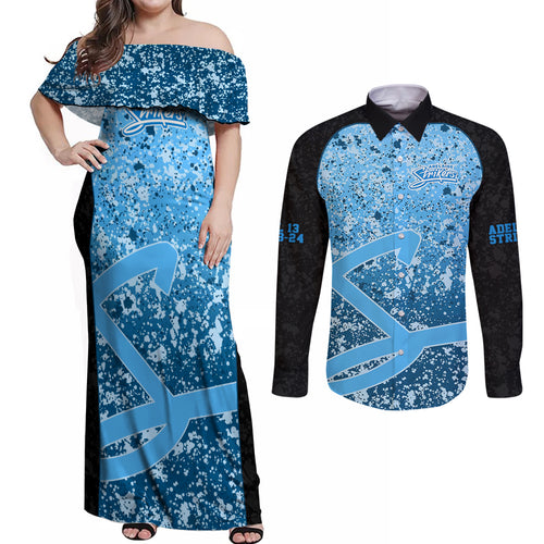 adelaide-strikers-custom-couples-matching-off-shoulder-maxi-dress-and-long-sleeve-button-shirt-bbl-cricket-team-2024