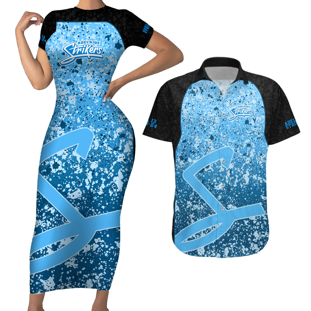adelaide-strikers-custom-couples-matching-short-sleeve-bodycon-dress-and-hawaiian-shirt-bbl-cricket-team-2024