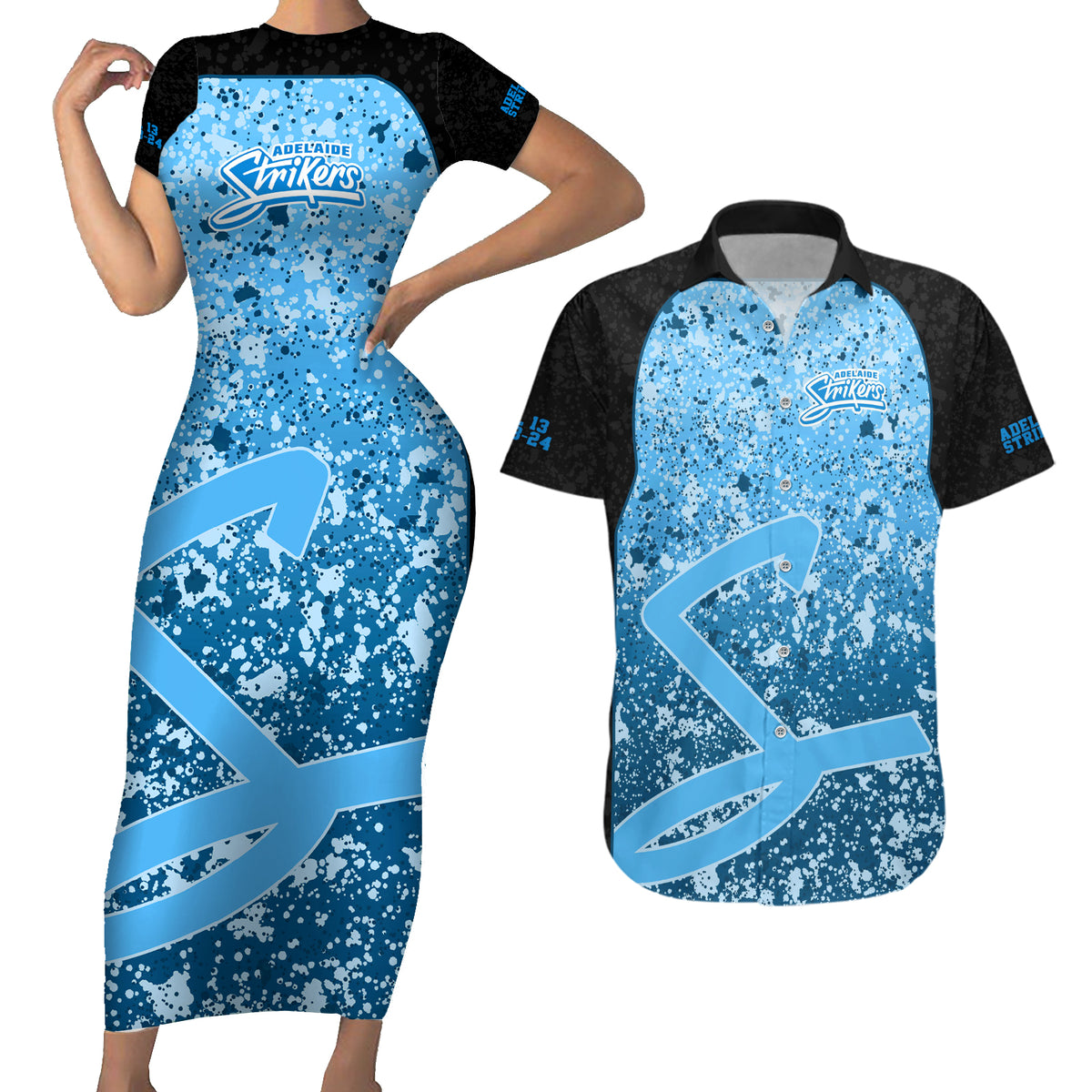 adelaide-strikers-custom-couples-matching-short-sleeve-bodycon-dress-and-hawaiian-shirt-bbl-cricket-team-2024