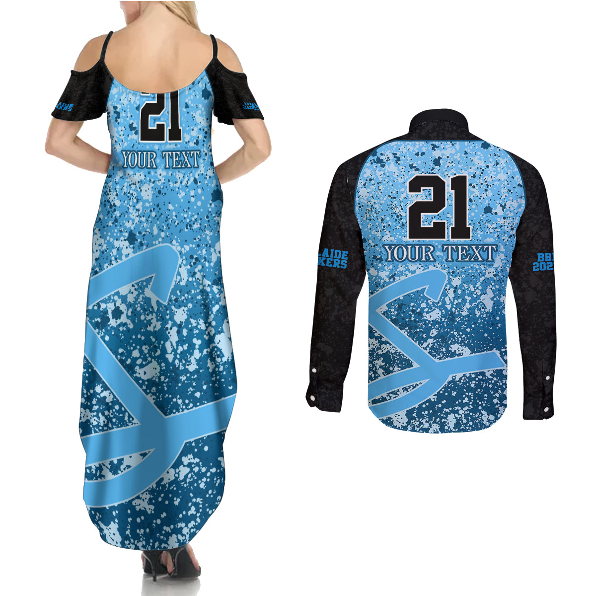 adelaide-strikers-custom-couples-matching-summer-maxi-dress-and-long-sleeve-button-shirt-bbl-cricket-team-2024