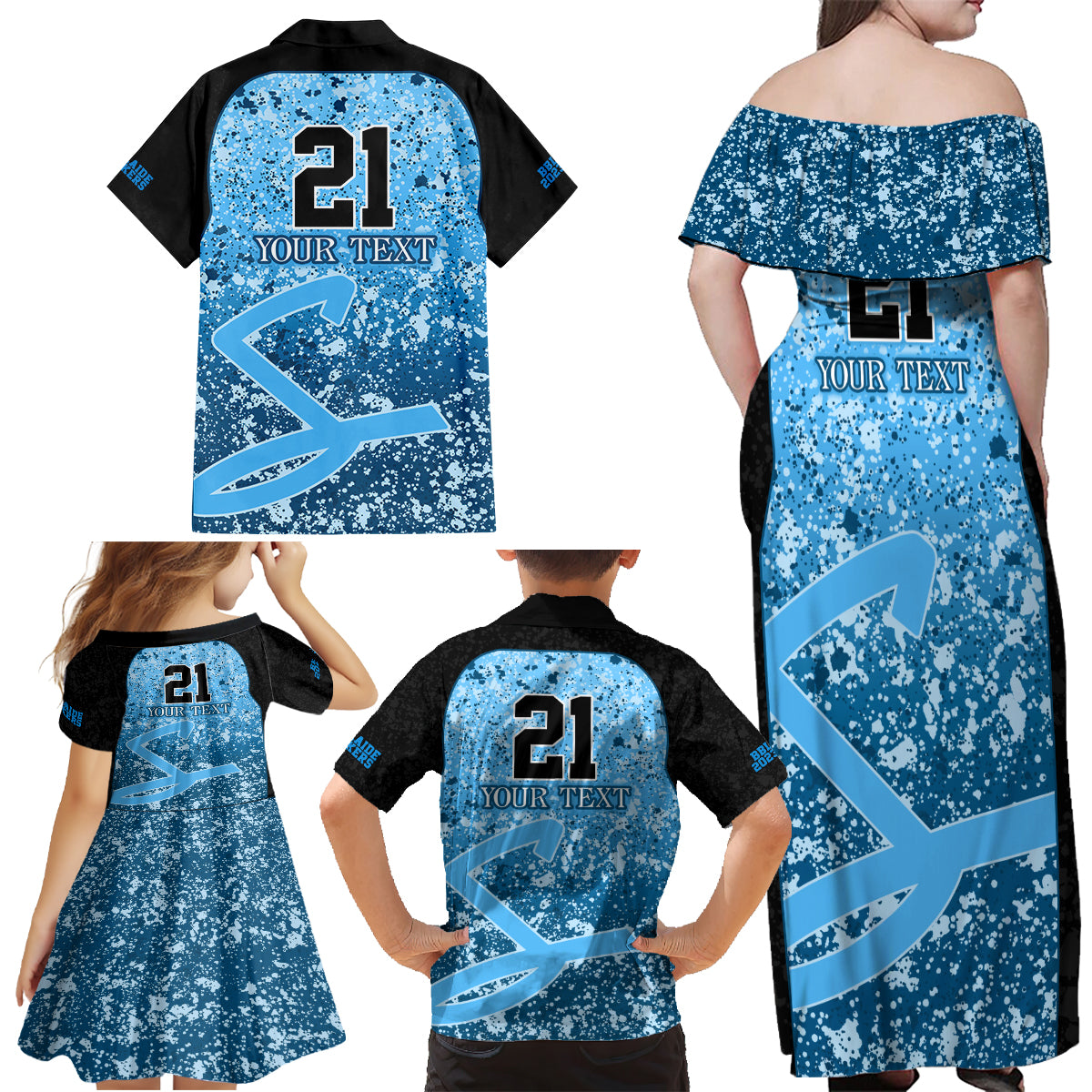adelaide-strikers-custom-family-matching-off-shoulder-maxi-dress-and-hawaiian-shirt-bbl-cricket-team-2024
