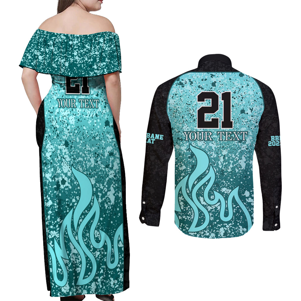 brisbane-heat-custom-couples-matching-off-shoulder-maxi-dress-and-long-sleeve-button-shirt-bbl-cricket-team-2024