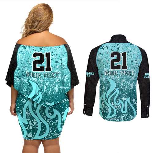 brisbane-heat-custom-couples-matching-off-shoulder-short-dress-and-long-sleeve-button-shirt-bbl-cricket-team-2024
