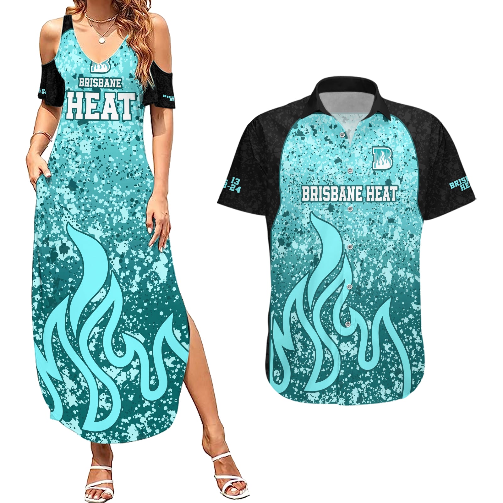 brisbane-heat-custom-couples-matching-summer-maxi-dress-and-hawaiian-shirt-bbl-cricket-team-2024