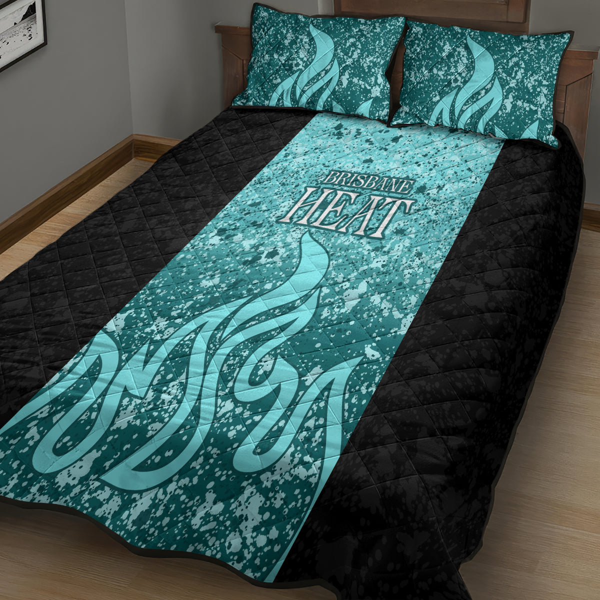 brisbane-heat-custom-quilt-bed-set-bbl-cricket-team-2024