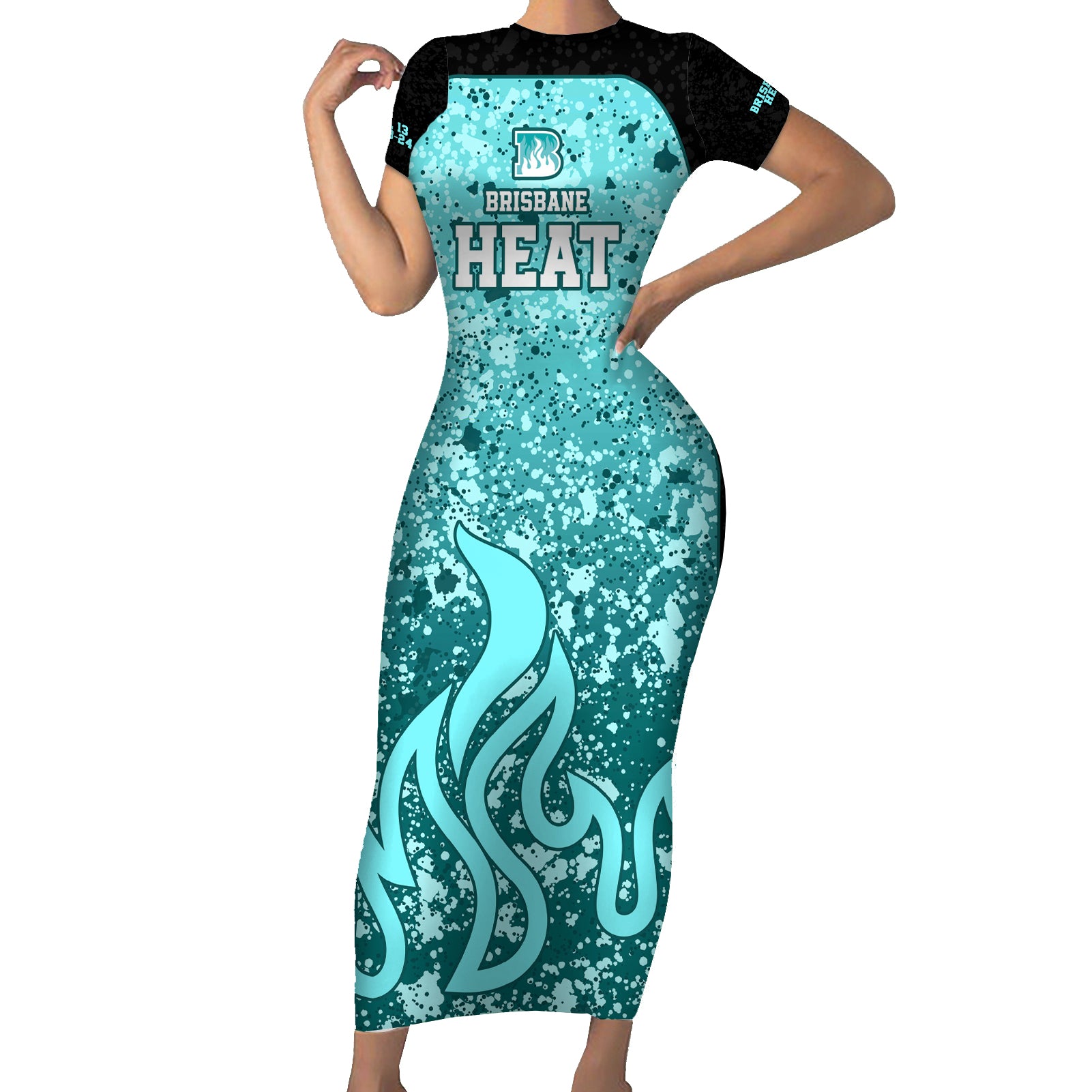 brisbane-heat-custom-short-sleeve-bodycon-dress-bbl-cricket-team-2024