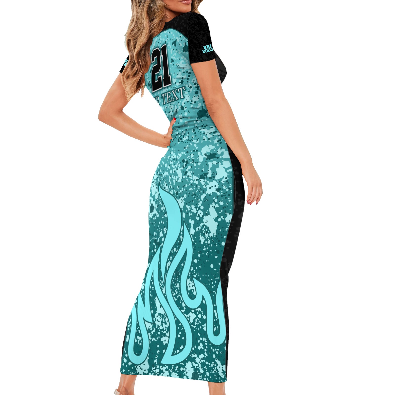brisbane-heat-custom-short-sleeve-bodycon-dress-bbl-cricket-team-2024