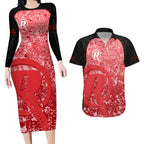 melbourne-renegades-custom-couples-matching-long-sleeve-bodycon-dress-and-hawaiian-shirt-bbl-cricket-team-2024