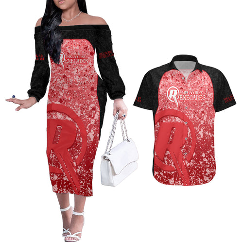 melbourne-renegades-custom-couples-matching-off-the-shoulder-long-sleeve-dress-and-hawaiian-shirt-bbl-cricket-team-2024