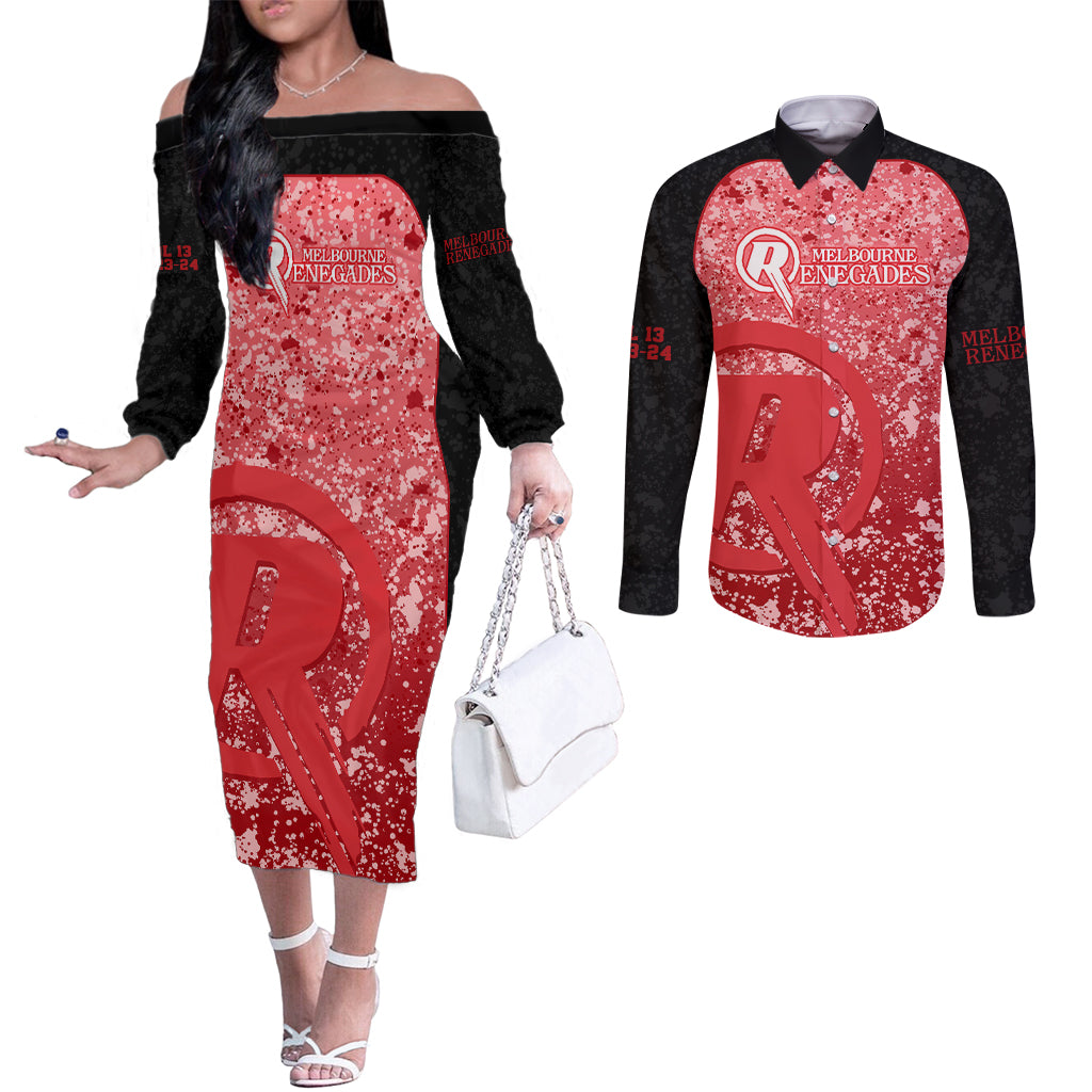 melbourne-renegades-custom-couples-matching-off-the-shoulder-long-sleeve-dress-and-long-sleeve-button-shirt-bbl-cricket-team-2024