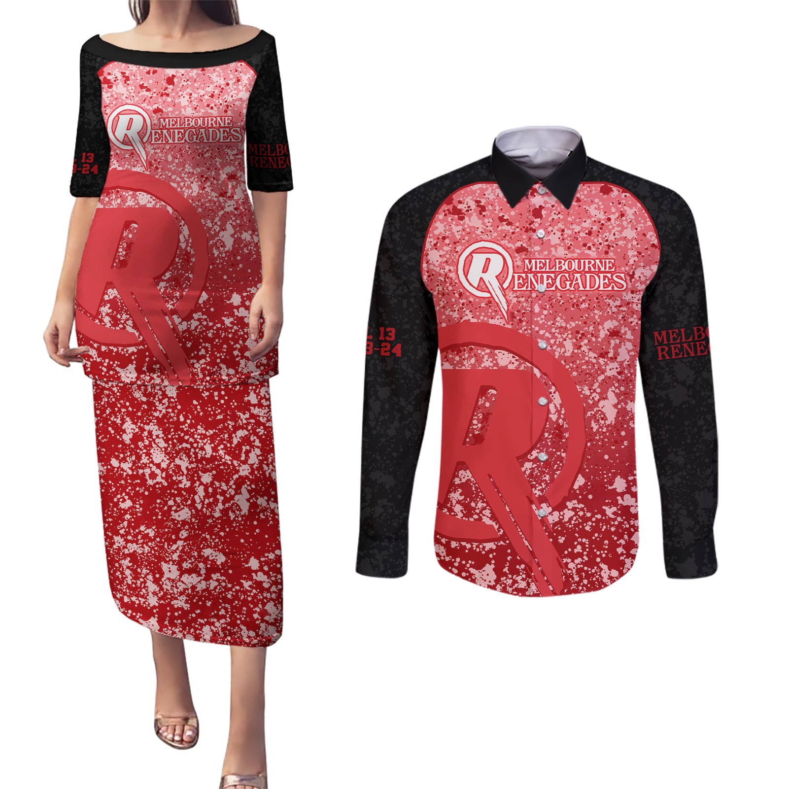 melbourne-renegades-custom-couples-matching-puletasi-dress-and-long-sleeve-button-shirt-bbl-cricket-team-2024