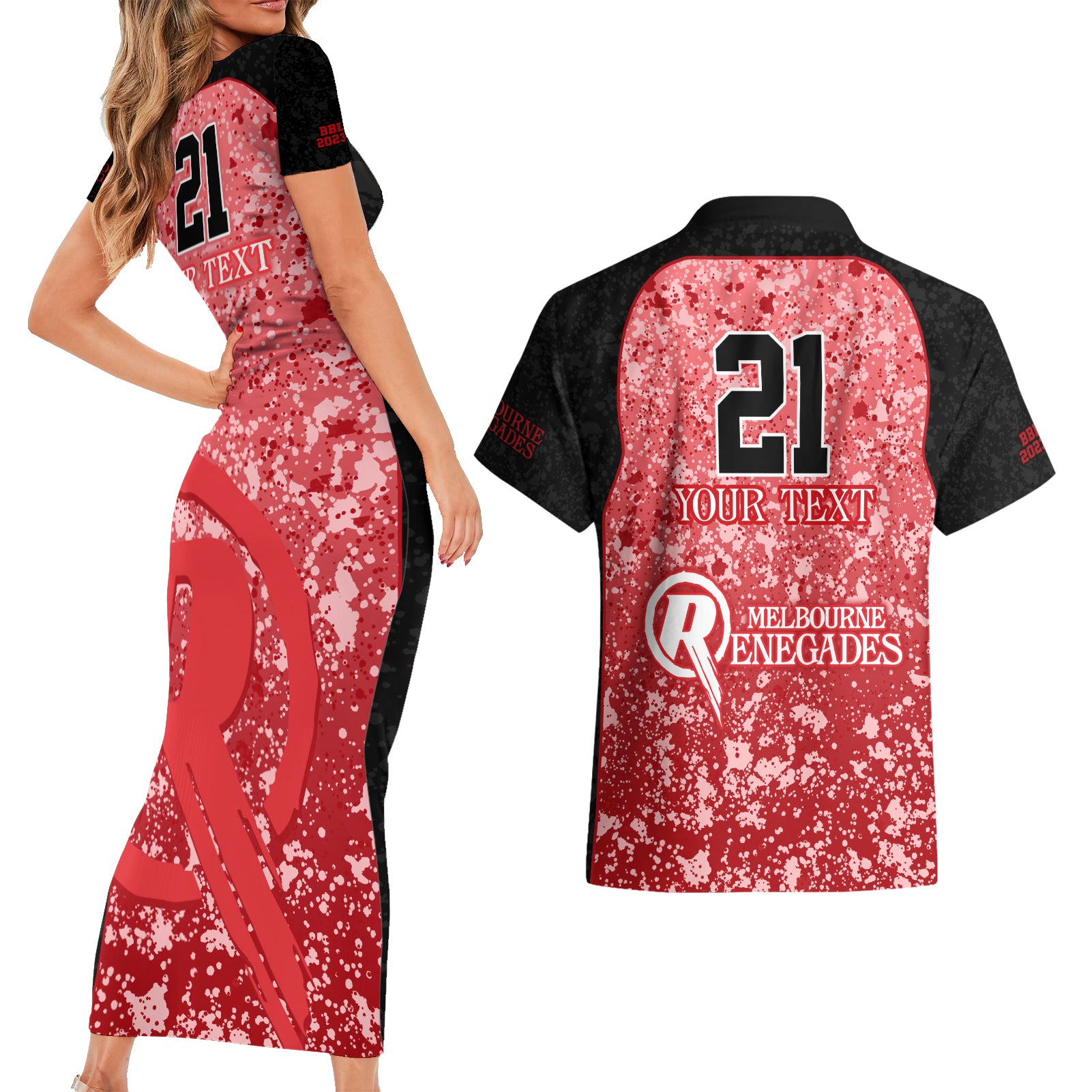 melbourne-renegades-custom-couples-matching-short-sleeve-bodycon-dress-and-hawaiian-shirt-bbl-cricket-team-2024