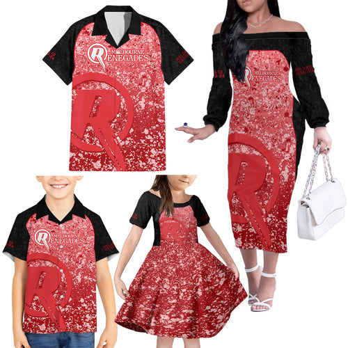 melbourne-renegades-custom-family-matching-off-shoulder-long-sleeve-dress-and-hawaiian-shirt-bbl-cricket-team-2024