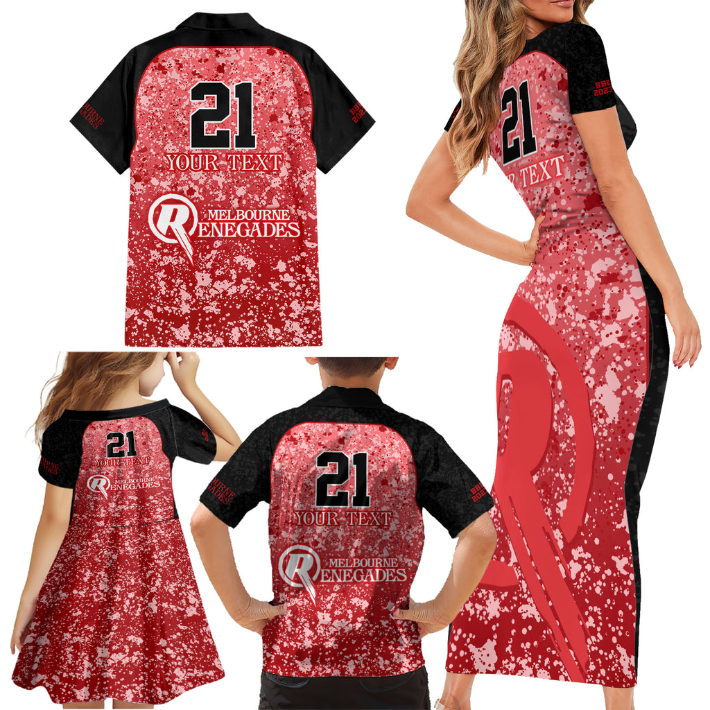 melbourne-renegades-custom-family-matching-short-sleeve-bodycon-dress-and-hawaiian-shirt-bbl-cricket-team-2024