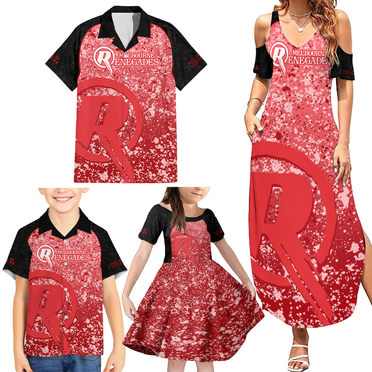 melbourne-renegades-custom-family-matching-summer-maxi-dress-and-hawaiian-shirt-bbl-cricket-team-2024