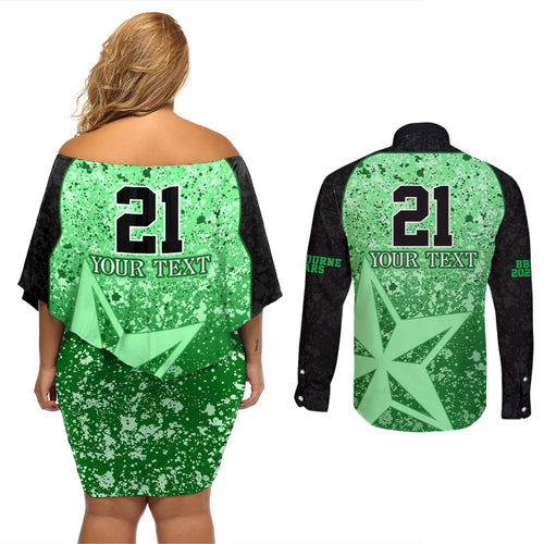 melbourne-stars-custom-couples-matching-off-shoulder-short-dress-and-long-sleeve-button-shirt-bbl-cricket-team-2024