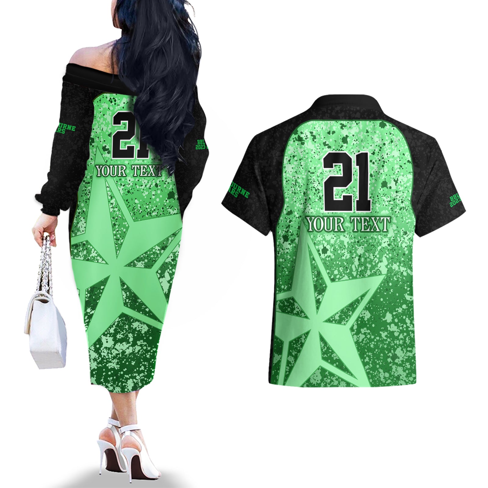 melbourne-stars-custom-couples-matching-off-the-shoulder-long-sleeve-dress-and-hawaiian-shirt-bbl-cricket-team-2024