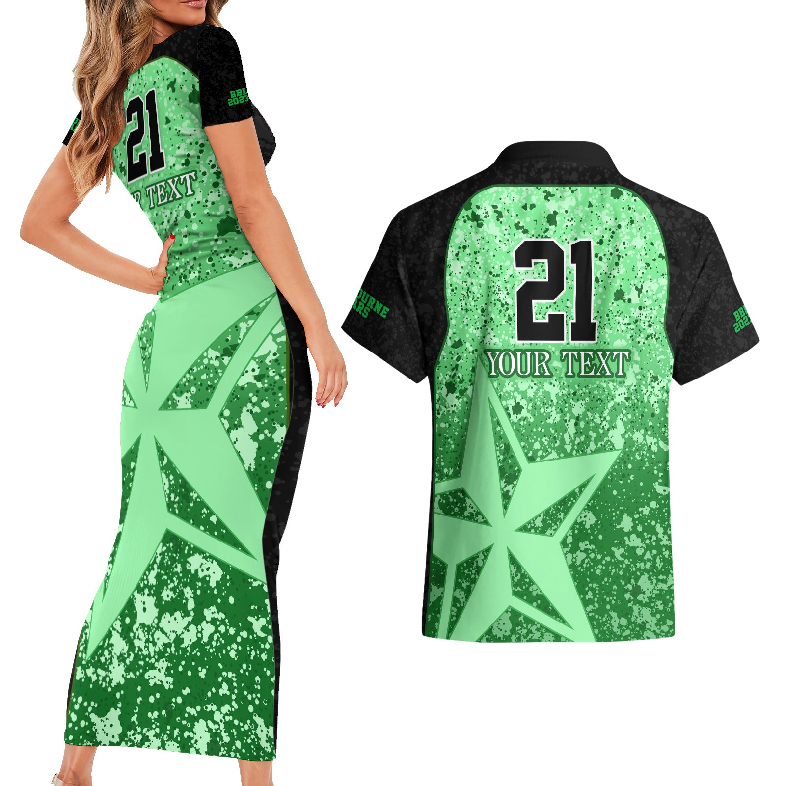 melbourne-stars-custom-couples-matching-short-sleeve-bodycon-dress-and-hawaiian-shirt-bbl-cricket-team-2024