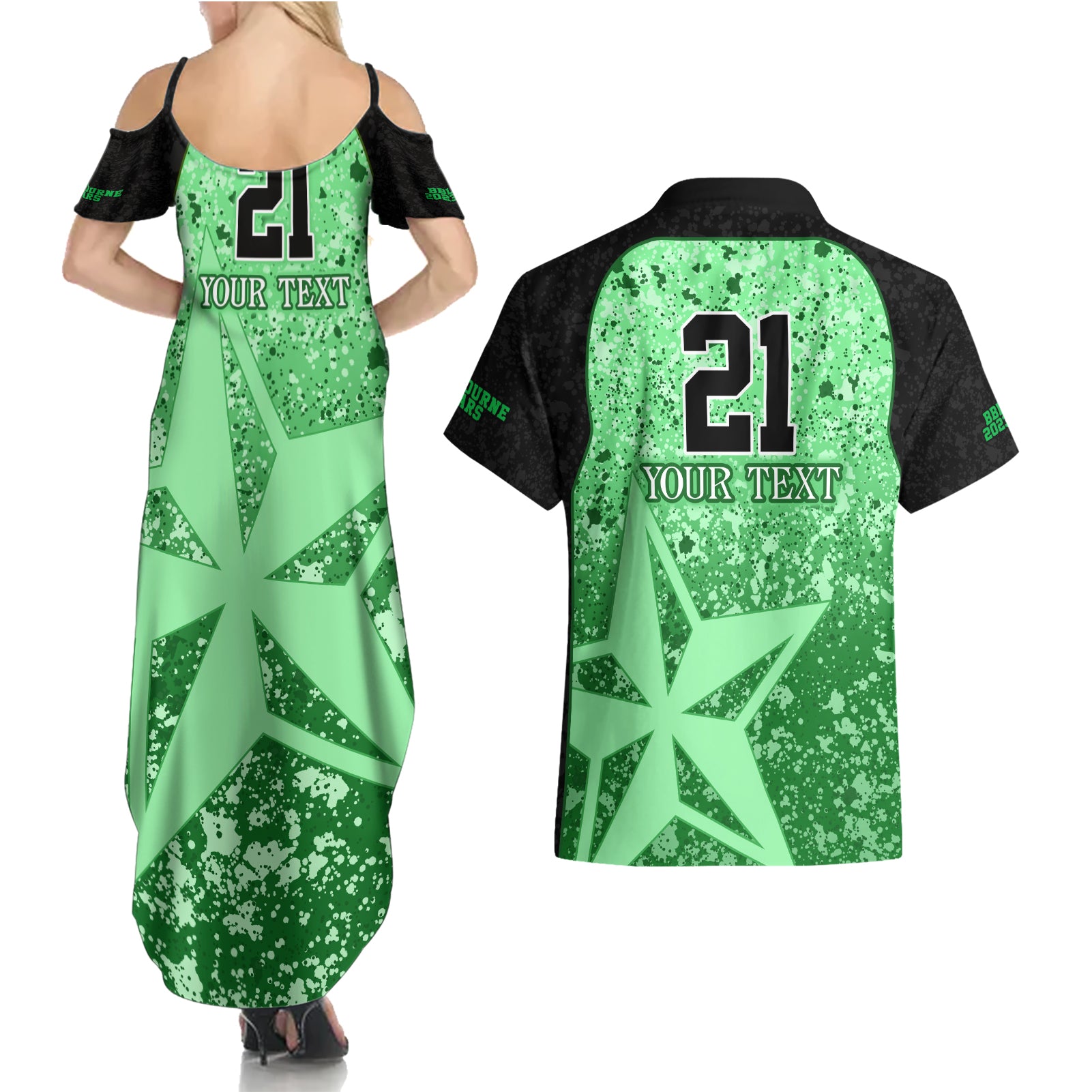 melbourne-stars-custom-couples-matching-summer-maxi-dress-and-hawaiian-shirt-bbl-cricket-team-2024