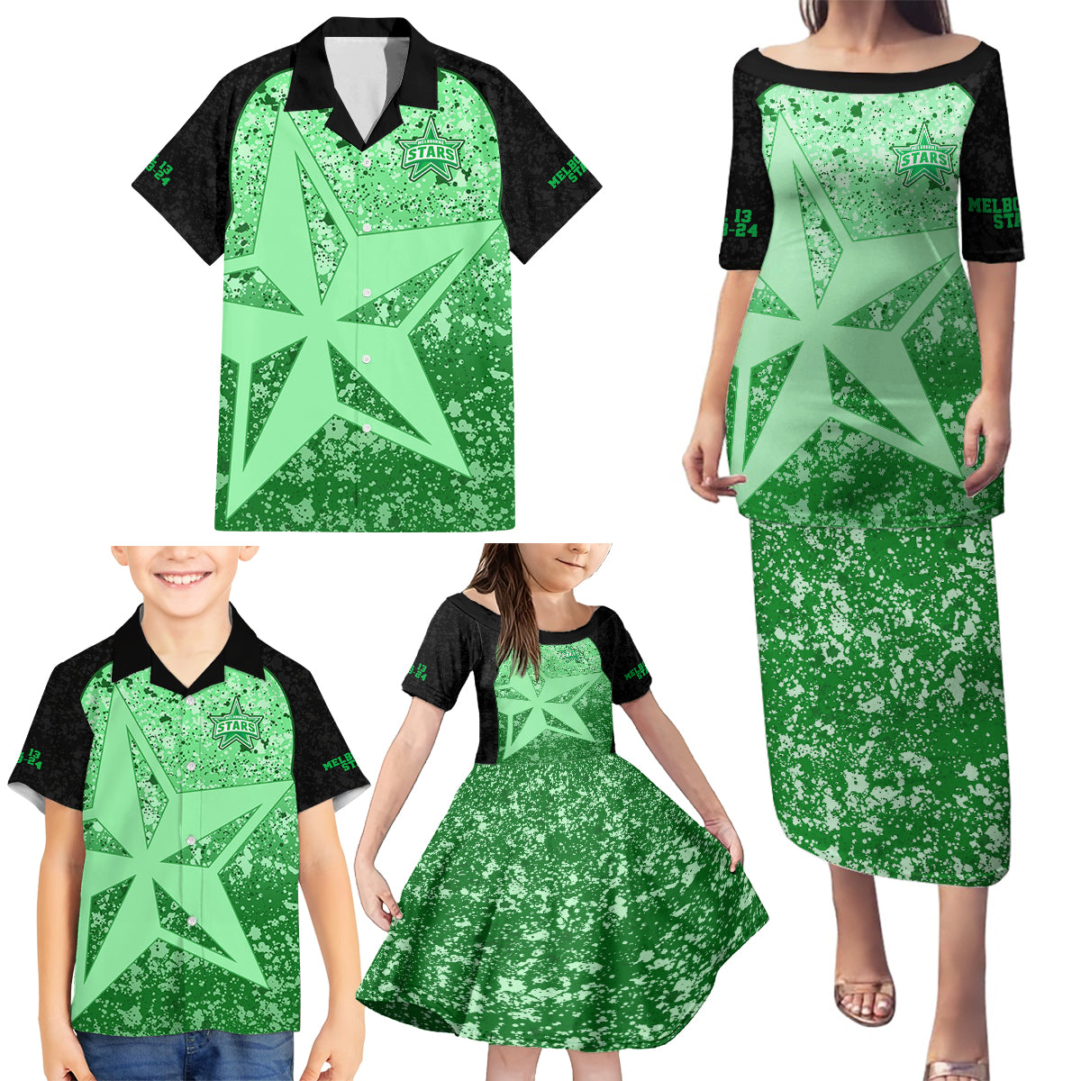 melbourne-stars-custom-family-matching-puletasi-dress-and-hawaiian-shirt-bbl-cricket-team-2024