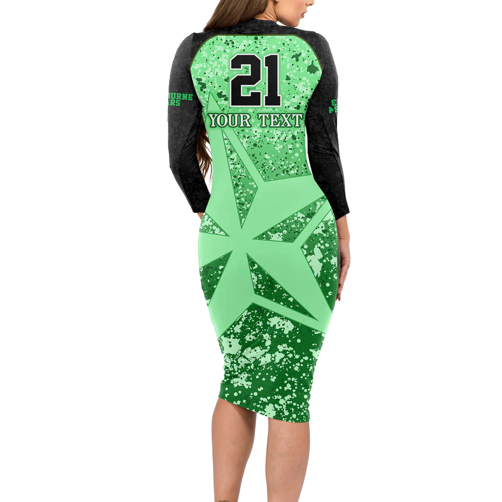 melbourne-stars-custom-long-sleeve-bodycon-dress-bbl-cricket-team-2024