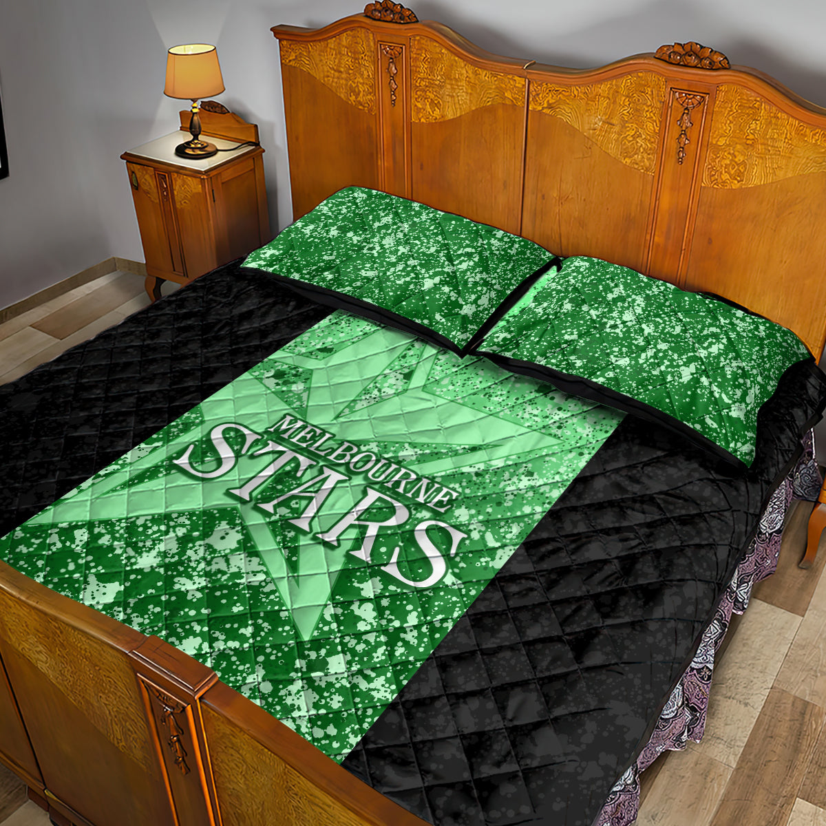 melbourne-stars-custom-quilt-bed-set-bbl-cricket-team-2024